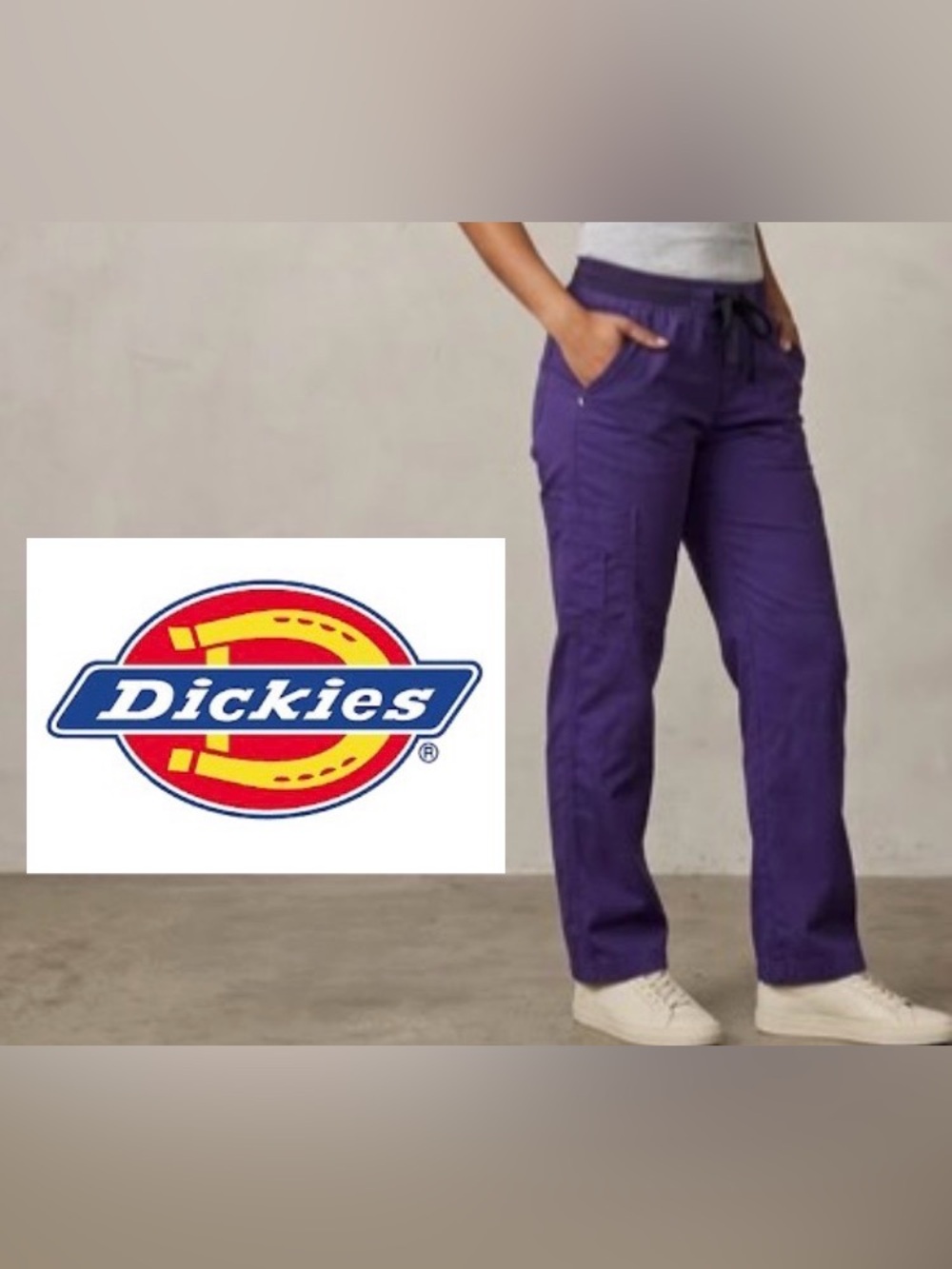 ❤️ Dickies Purple Drawstring Cargo Pants - Size M